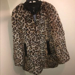 Cheetah Print Faux Fur Coat